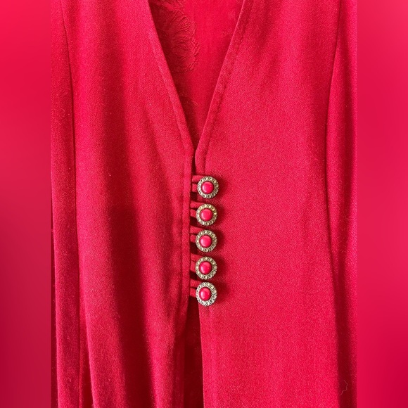 Vintage Sarah Richard’s Layerd Dress- back lacing-Red-Size L - Picture 8 of 8